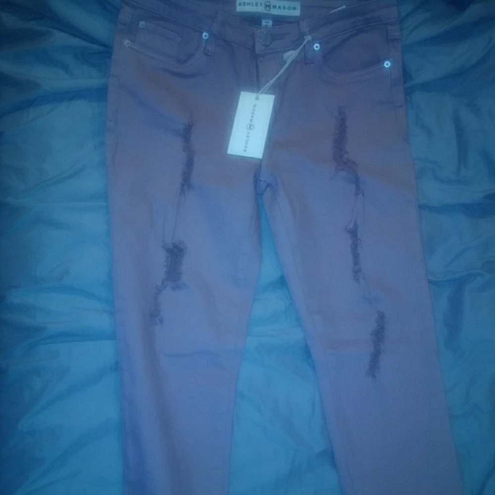Ashley Mason distressed skinny jeans